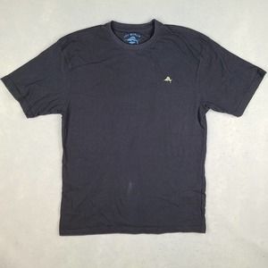 Joe Marlin‎ T-Shirt Men's Large Black Unwind Relax Embroidered